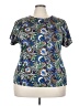 Unbranded Blue Short Sleeve Blouse Size 4X (estimated) - photo 1