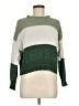 Social 100% Polyester Color Block Green Pullover Sweater Size M - photo 1