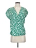 Beacon Graphic Green Short Sleeve Blouse Size S - photo 1