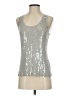 Velvet 100% Rayon Silver Sleeveless Top Size P (petite) - photo 1