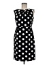 Studio I Polka Dots Black Casual Dress Size 6 (petite) - photo 1