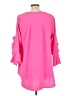 Unbranded 100% Polyester Pink 3/4 Sleeve Blouse Size L - photo 2
