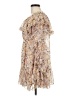 Shein 100% Polyester Floral Tan Cocktail Dress Size M - photo 5