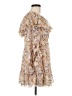 Shein 100% Polyester Floral Tan Cocktail Dress Size M - photo 4