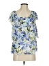 AGB Blue Short Sleeve Blouse Size S - photo 1
