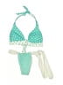 Assorted Brands Polka Dots Green Blue Two Piece Swimsuit Size M (youth) - photo 1