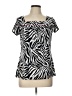 Susan Lawrence Black Short Sleeve Blouse Size L - photo 1