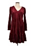 Studio One Burgundy Casual Dress Size L - photo 1