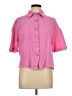 Shein 100% Polyester Houndstooth Pink 3/4 Sleeve Blouse Size L - photo 1