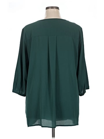 Ulla Popken 3/4 Sleeve Blouse (view 2)
