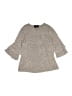 Iz Byer Gray 3/4 Sleeve Top Size 7 - 8 - photo 1