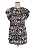 14th & Union 100% Polyester Black Short Sleeve Blouse Size XL - photo 2