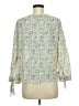 J.Crew 100% Cotton Yellow Ivory 3/4 Sleeve Blouse Size M - photo 2