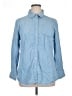 Lane Bryant 100% Lyocell Blue Long Sleeve Button-Down Shirt Size 14 - 16 Plus - photo 1