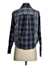 Love Notes Plaid Blue Long Sleeve Blouse Size S - photo 2