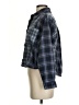 Love Notes Plaid Blue Long Sleeve Blouse Size S - photo 5