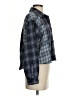 Love Notes Plaid Blue Long Sleeve Blouse Size S - photo 4