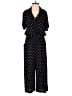 Universal Thread 100% Rayon Polka Dots Black Jumpsuit Size S - photo 1