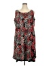 Perceptions Print Red Casual Dress Size 2X - photo 1