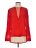 BCBGMAXAZRIA 100% Silk Red Long Sleeve Silk Top Size XS - photo 1