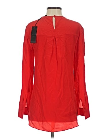 BCBGMAXAZRIA Long Sleeve Silk Top (view 2)