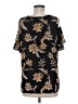 Cynthia Rowley 100% Polyester Floral Black Short Sleeve Blouse Size M - photo 2