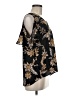 Cynthia Rowley 100% Polyester Floral Black Short Sleeve Blouse Size M - photo 4