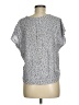 Mi ami 100% Viscose Silver Short Sleeve Blouse Size M - photo 2