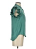 Z Supply 100% Polyester Teal Short Sleeve Blouse Size XS - photo 4
