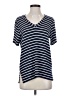 Michael Stars Stripes Blue Short Sleeve Henley Size Sm (0) - photo 1