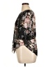 Unbranded Floral Black Short Sleeve Blouse Size 0X (estimated) - photo 5