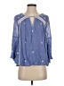 Floreat 100% Viscose Blue 3/4 Sleeve Blouse Size 4 - photo 1
