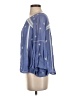 Floreat 100% Viscose Blue 3/4 Sleeve Blouse Size 4 - photo 5