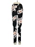 Unbranded 100% Spandex Floral Black Leggings Size Sm - Med - photo 2