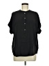 Point Sur 100% Viscose Black Short Sleeve Blouse Size M - photo 1