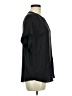 Point Sur 100% Viscose Black Short Sleeve Blouse Size M - photo 4