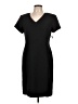 Worthington 100% Polyester Solid Black Casual Dress Size 10 - photo 1