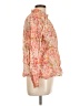Dylan 100% Cotton Floral Pink 3/4 Sleeve Blouse Size L - photo 4