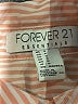 Forever 21 Plus 100% Baumwolle Stripes Orange Long Sleeve Button-Down Shirt Size S - photo 7