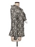 Laura Scott Animal Print Ivory Long Sleeve Blouse Size L - photo 4