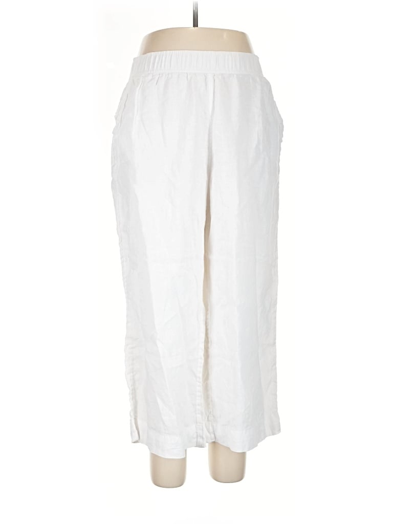 Pre-owned Tahari Linen Pants In White