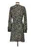 Ann Taylor LOFT 100% Polyester Animal Print Black Casual Dress Size S - photo 2