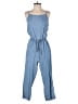 Ci Sono Solid Blue Jumpsuit Size S - photo 1