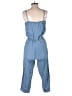 Ci Sono Solid Blue Jumpsuit Size S - photo 2