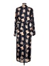 RODEBJER 100% Viscose Print Black Blue Casual Dress Size Sm - photo 2