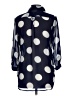 Xtaren Polka Dots Blue 3/4 Sleeve Blouse Size L (estimated) - photo 2