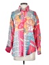 Magnolia 100% Polyester Print Pink Long Sleeve Blouse Size S - photo 1