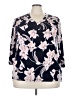SJS Floral Blue 3/4 Sleeve Blouse Size 3X - photo 1