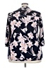 SJS Floral Blue 3/4 Sleeve Blouse Size 3X - photo 2