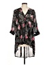Torrid 100% Polyester Floral Black 3/4 Sleeve Blouse Size Med Plus (00) - photo 1